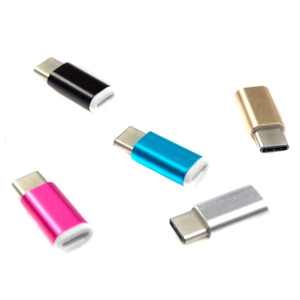 Jc adaptador usb tipo c a micro usb colores variados