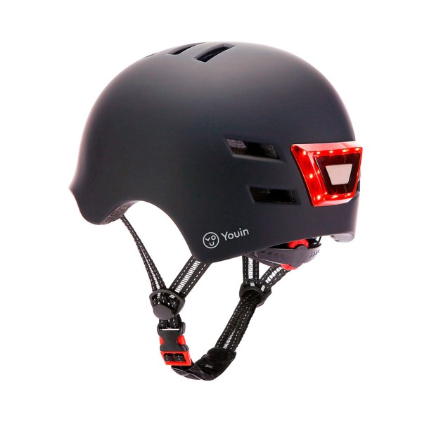 Youin casco homologado con led frontal y trasero talla m negro