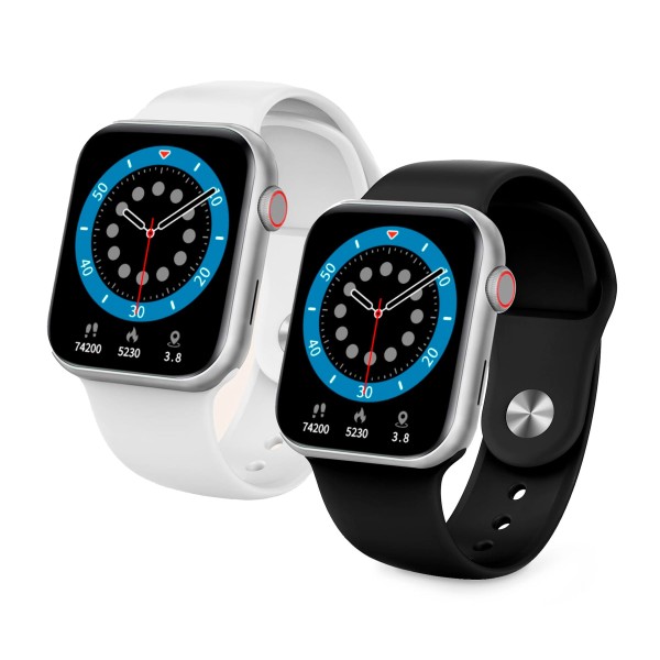 Ksix urban 3 white / smartwatch 44mm con 2 correas